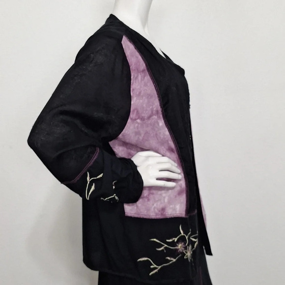 Drapers & Damons Bohemian Lagenlook Beaded Fairy Jacket & Maxi Dress Set Size XL - Picture 5 of 12